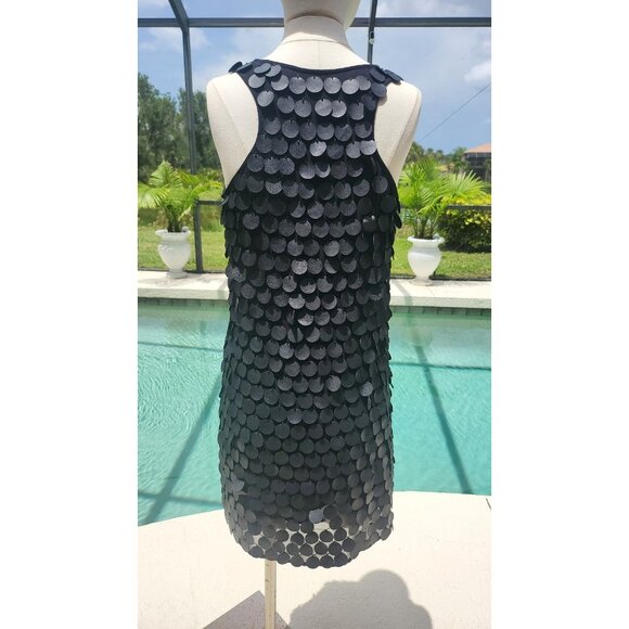 ZARA WOMENS Black Faux Leather Dress Sz S ART of WAR Vegan Party Night Out - Picture 6 of 8